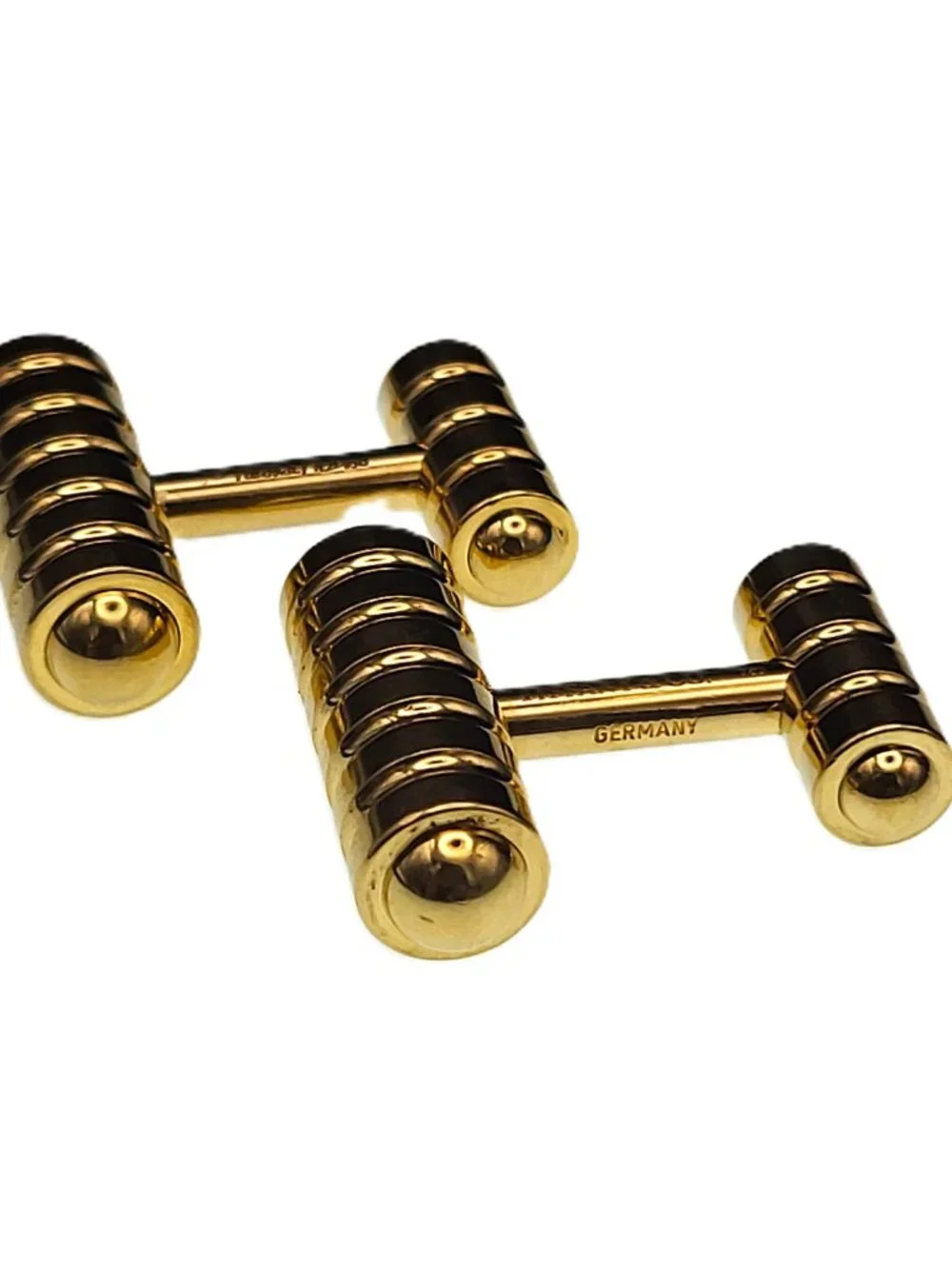 Tiffany & Co. Paloma Picasso Heavy 18kt Gold Groove Cufflinks